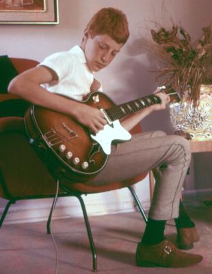 1961 Foto primeira guitarra do Vermelho. Uma Giannini Les Paul Luxo